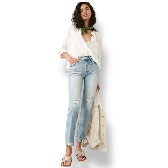 MOTHER Denim - MOTHER The Tomcat Distressed Straight Leg Jeans size 29
